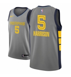 Men NBA 2018-19 Memphis Grizzlies #5 Andrew Harrison City Edition Gray Jersey