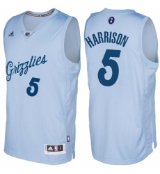 Men's Memphis Grizzlies #5 Andrew Harrison Light Blue 2016-2017 Christmas Day NBA Swingman Jersey