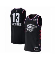 Men's Jordan Oklahoma City Thunder #13 Paul George Authentic Black 2019 All-Star Game Basketball Jersey