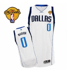 Men's Dallas Mavericks 2011 Finals Patch #0 Shawn Marion Revolution 30 White Stitched NBA Jersey