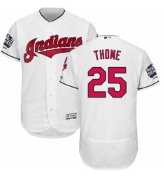 Men's Majestic Cleveland Indians #25 Jim Thome White 2016 World Series Bound Flexbase Authentic Collection MLB Jersey