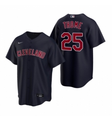 Men's Nike Cleveland Indians #25 Jim Thome Navy Alternate Stitched Baseball Jersey