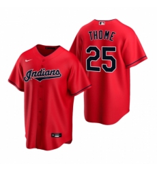 Men's Nike Cleveland Indians #25 Jim Thome Red Alternate Stitched Baseball Jersey