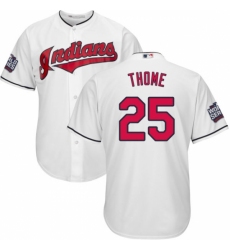 Youth Majestic Cleveland Indians #25 Jim Thome Authentic White Home 2016 World Series Bound Cool Base MLB Jersey