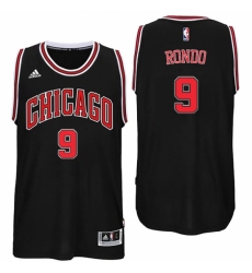 Chicago Bulls #9 Rajon Rondo Alternate Black New Swingman Jersey