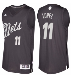 Men's Brooklyn Nets #11 Brook Lopez Black 2016-2017 Christmas Day NBA Swingman Jersey