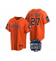 Men's Houston Astros #27 Jose Altuve 2021 Orange World Series Cool Base Stitched Baseball Jersey