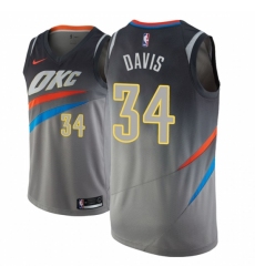 Men NBA 2018-19 Oklahoma City Thunder #34 Tyler Davis City Edition Gray Jersey