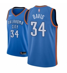 Men NBA 2018-19 Oklahoma City Thunder #34 Tyler Davis Icon Edition Blue Jersey