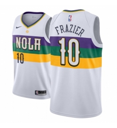 Men NBA 2018-19 New Orleans Pelicans #10 Tim Frazier City Edition White Jersey
