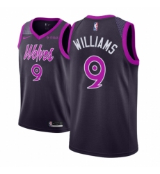 Men NBA 2018-19 Minnesota Timberwolves #9 C.J. Williams City Edition Purple Jersey