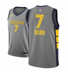 Men NBA 2018-19 Memphis Grizzlies #7 Wayne Selden City Edition Gray Jersey