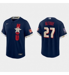 Men's Houston Astros #27 Jose Altuve 2021 Mlb All Star Game Fans Version Navy Jersey