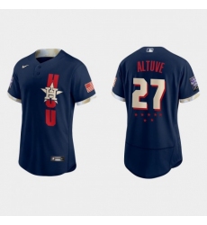 Women's Houston Astros #27 Jose Altuve 2021 Mlb All Star Game Authentic Navy Jersey