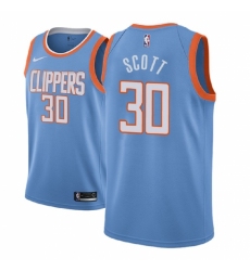 Men NBA 2018-19 Los Angeles Clippers #30 Mike Scott City Edition Blue Jersey