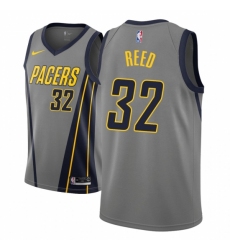 Men NBA 2018-19 Indiana Pacers #32 Davon Reed City Edition Gray Jersey