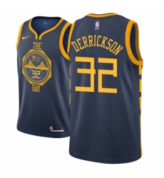 Men NBA 2018-19 Golden State Warriors #32 Marcus Derrickson City Edition Navy Jersey