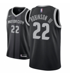 Men NBA 2018-19 Detroit Pistons #22 Glenn Robinson III City Edition Black Jersey