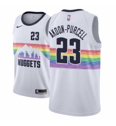 Men NBA 2018-19 Denver Nuggets #23 DeVaughn Akoon-Purcell City Edition White Jersey