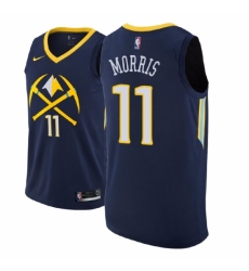 Men NBA 2018-19 Denver Nuggets #11 Monte Morris City Edition Navy Jersey