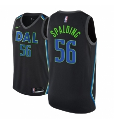 Men NBA 2018-19 Dallas Mavericks #56 Raymond Spalding City Edition Black Jersey
