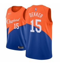 Men NBA 2018-19 Cleveland Cavaliers #15 Sam Dekker City Edition Blue Jersey