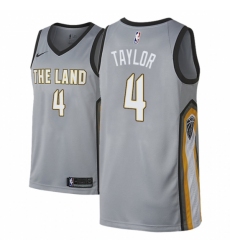 Men NBA 2018-19 Cleveland Cavaliers #4 Isaiah Taylor City Edition Gray Jersey