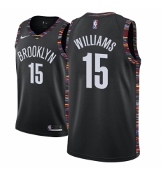 Men NBA 2018-19 Brooklyn Nets #15 Alan Williams City Edition Black Jersey