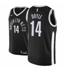 Men NBA 2018-19 Brooklyn Nets #14 Milton Doyle City Edition Black Jersey