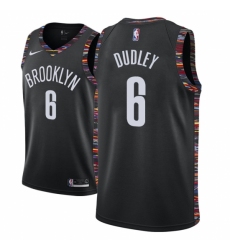 Men NBA 2018-19 Brooklyn Nets #6 Jared Dudley City Edition Black Jersey
