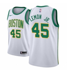 Men NBA 2018-19 Boston Celtics #45 Walter Lemon Jr. City Edition White Jersey