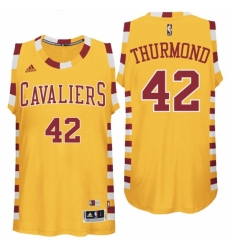 Cleveland Cavaliers #42 Nate Thurmond Hardwood Classic Throwback Gold Swingman Jersey