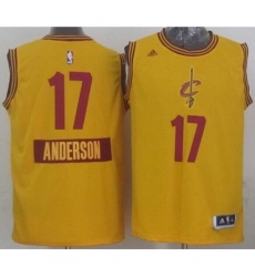 Cavaliers #17 Anderson Varejao Yellow 2014-15 Christmas Day Stitched NBA Jersey