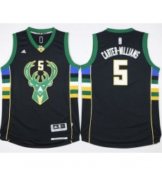 Bucks #5 Michael Carter-Williams Black Stitched NBA Jersey