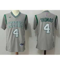 Boston Celtics #4 Isaiah Thomas Gray Pride Stitched NBA Jersey