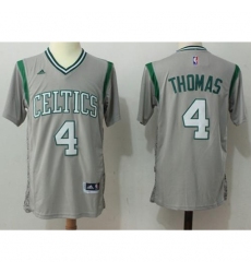Boston Celtics #4 Isaiah Thomas Gray Pride Stitched NBA Jersey