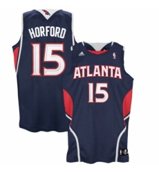 Atlanta Hawks #15 Al Horford Road Navy Blue Swingman Jersey