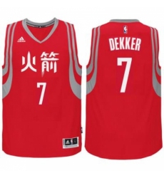 adidas Houston Rockets #7 Sam Dekker Red Chinese New Year Swingman Jersey