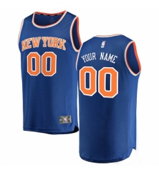 Men's New York Knicks Fanatics Branded Blue Fast Break Custom Replica Jersey - Icon Edition