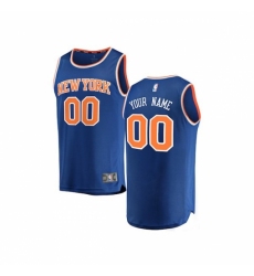 Youth New York Knicks Fanatics Branded Blue Fast Break Custom Replica Jersey - Icon Edition