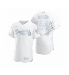 Men Hank Aaron #44 Atlanta Braves White Awards Collection Retirement Jersey