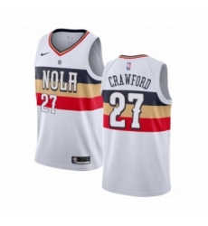 Men's Nike New Orleans Pelicans #27 Jordan Crawford White Swingman Jersey - Earned Edition