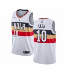 Men's Nike New Orleans Pelicans #10 Tony Carr White Swingman Jersey - Earned Edition