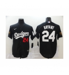 Los Angeles Dodgers #24 Kobe Bryant Black 2020 Cool Base Jerseys