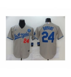 Los Angeles Dodgers #24 Kobe Bryant Gray Jersey