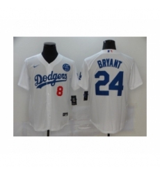 Los Angeles Dodgers Kobe Bryant White Jersey