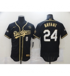 Men's Los Angeles Dodgers Kobe Bryant Nike Black Portrait Jerseys