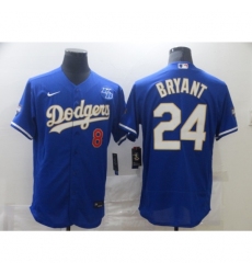 Men's Nike Los Angeles Dodgers #24 Kobe Bryant Blue Elite Champions Authentic Jersey