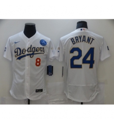 Men's Nike Los Angeles Dodgers #24 Kobe Bryant White Champions Authentic Jersey