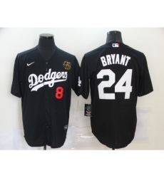 Men's Nike Los Angeles Dodgers Kobe Bryant Black 2020 Cool Base Jerseys